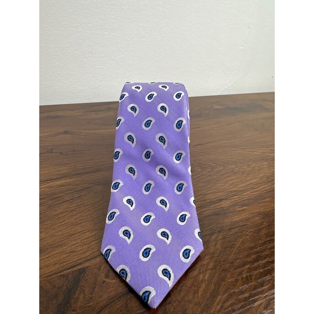 Lauren Ralph Lauren Purple Paisley Silk Mens Tie